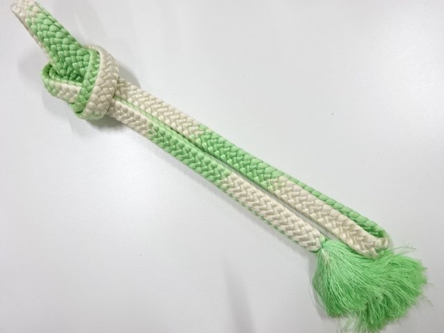 JAPANESE KIMONO / HAND-TIED OBIJIME CORD / SILK